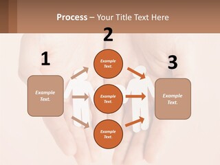 Two Hands Holding A Paper Cutout Of Two People Holding A Heart PowerPoint Template