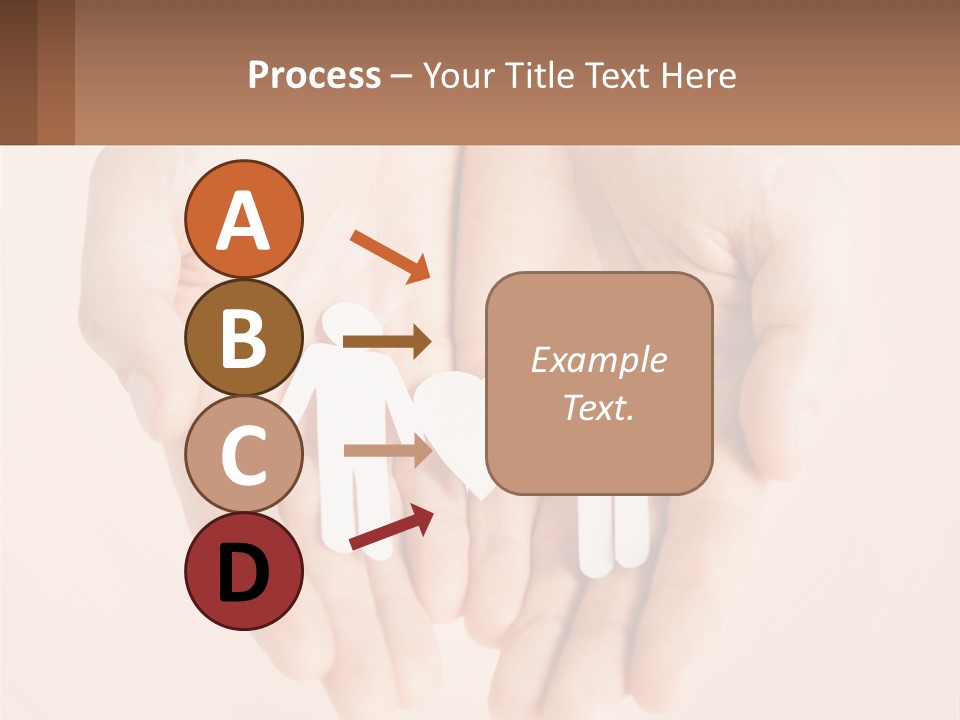 Two Hands Holding A Paper Cutout Of Two People Holding A Heart PowerPoint Template