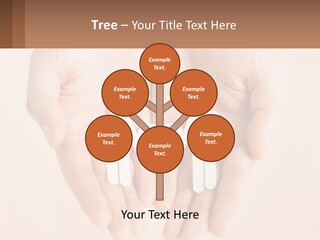 Two Hands Holding A Paper Cutout Of Two People Holding A Heart PowerPoint Template