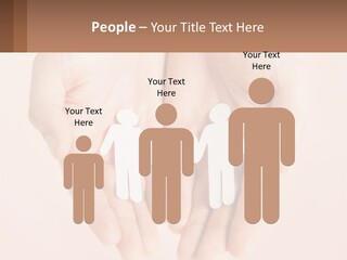 Two Hands Holding A Paper Cutout Of Two People Holding A Heart PowerPoint Template