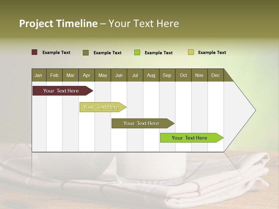A Glass Of Milk Next To A Coconut On A Table PowerPoint Template