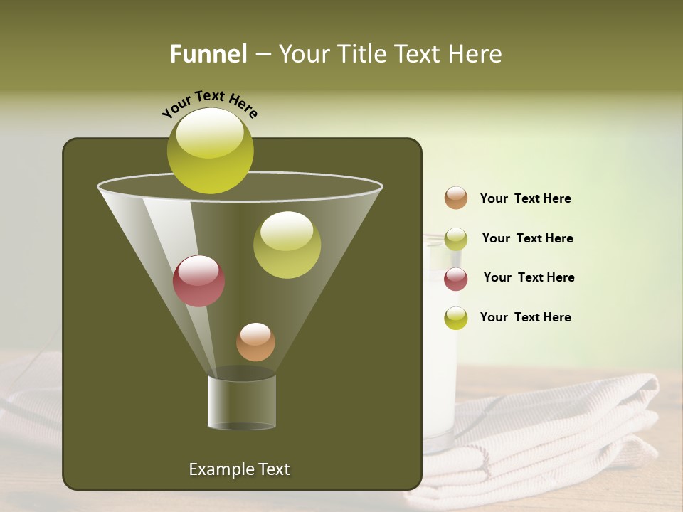 A Glass Of Milk Next To A Coconut On A Table PowerPoint Template
