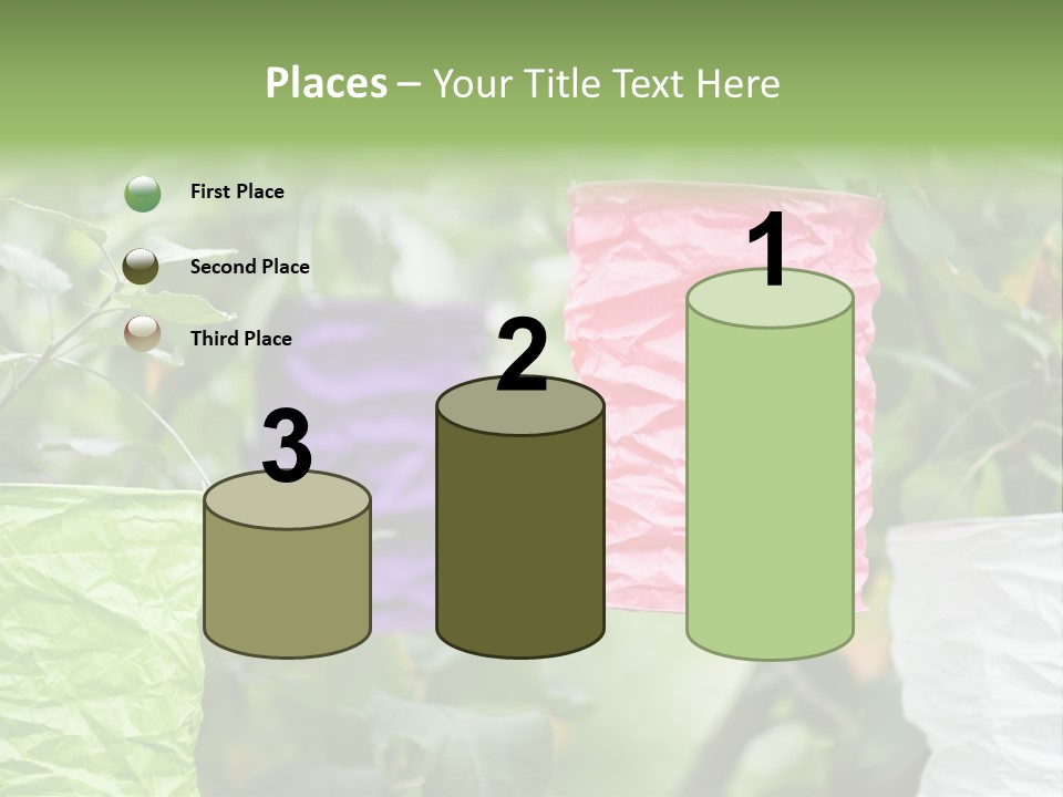 A Group Of Colorful Paper Wrapped In Pink, Purple, And Green PowerPoint Template