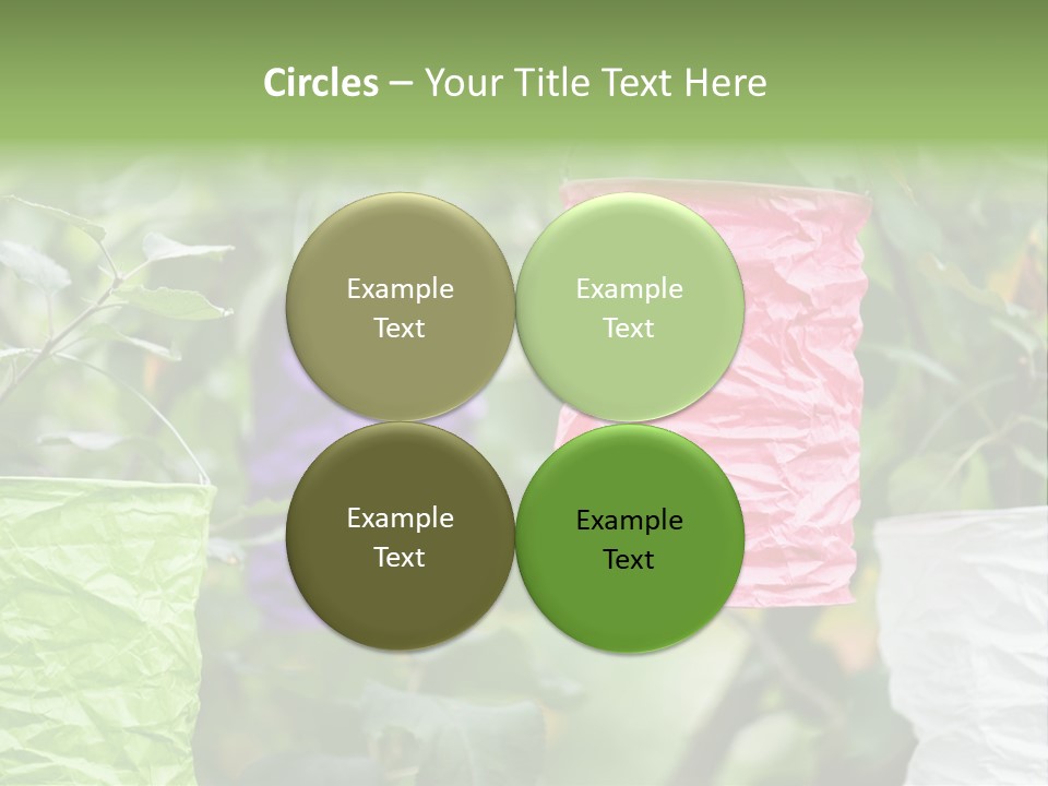 A Group Of Colorful Paper Wrapped In Pink, Purple, And Green PowerPoint Template