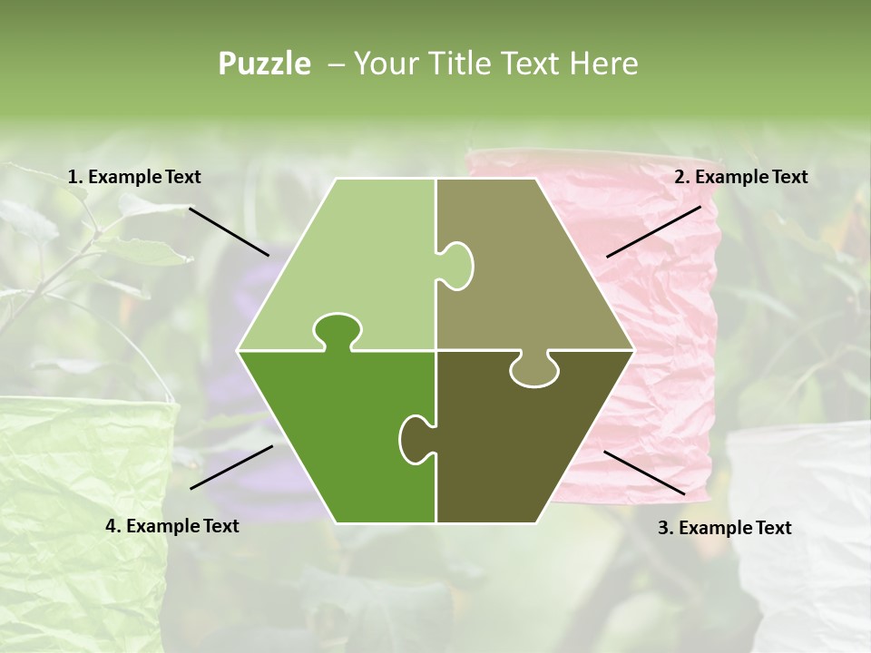 A Group Of Colorful Paper Wrapped In Pink, Purple, And Green PowerPoint Template