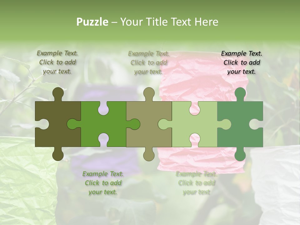 A Group Of Colorful Paper Wrapped In Pink, Purple, And Green PowerPoint Template