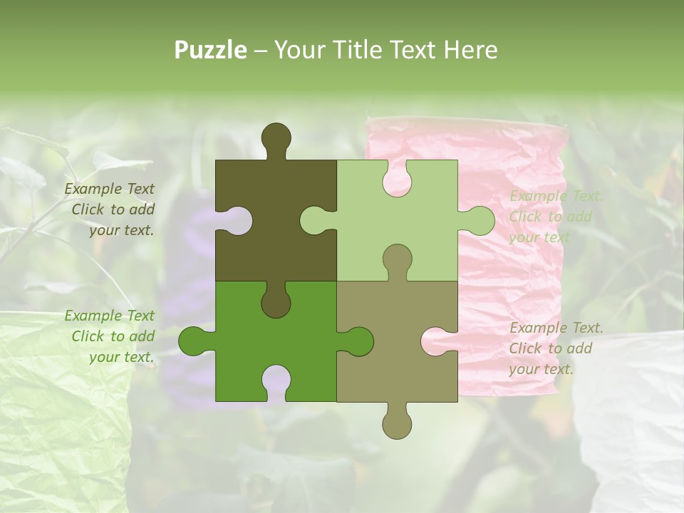 A Group Of Colorful Paper Wrapped In Pink, Purple, And Green PowerPoint Template