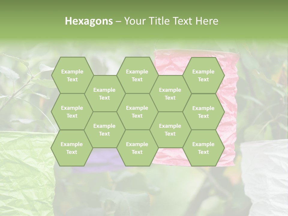 A Group Of Colorful Paper Wrapped In Pink, Purple, And Green PowerPoint Template