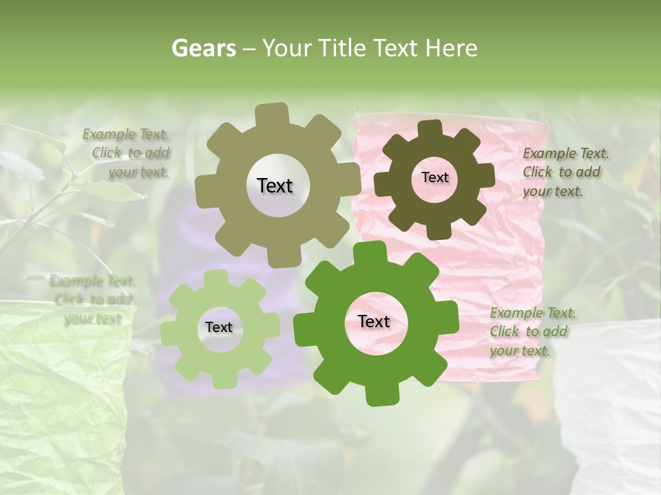 A Group Of Colorful Paper Wrapped In Pink, Purple, And Green PowerPoint Template
