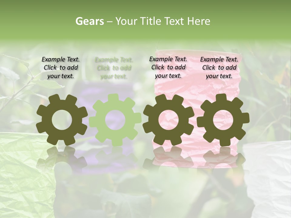 A Group Of Colorful Paper Wrapped In Pink, Purple, And Green PowerPoint Template