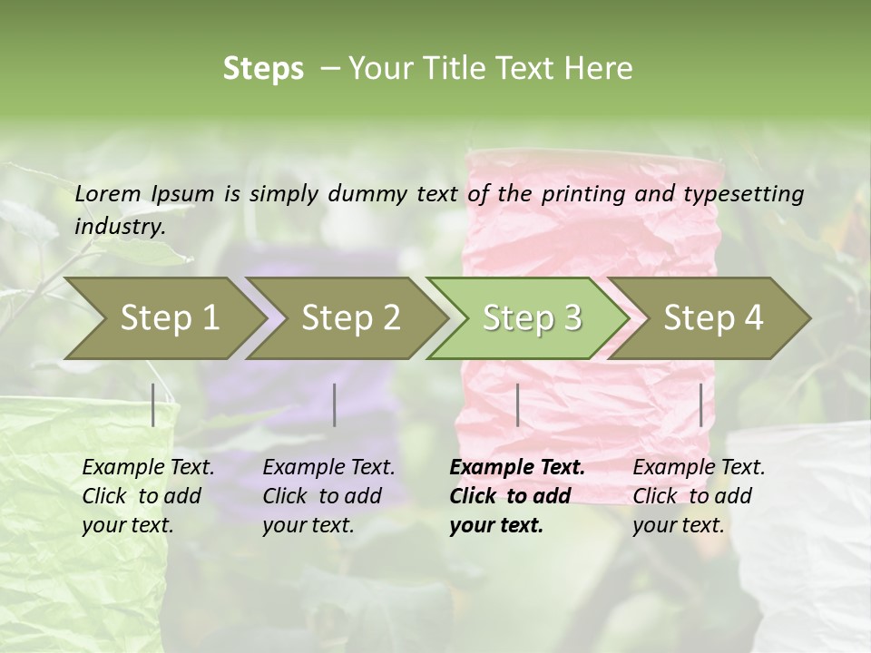 A Group Of Colorful Paper Wrapped In Pink, Purple, And Green PowerPoint Template