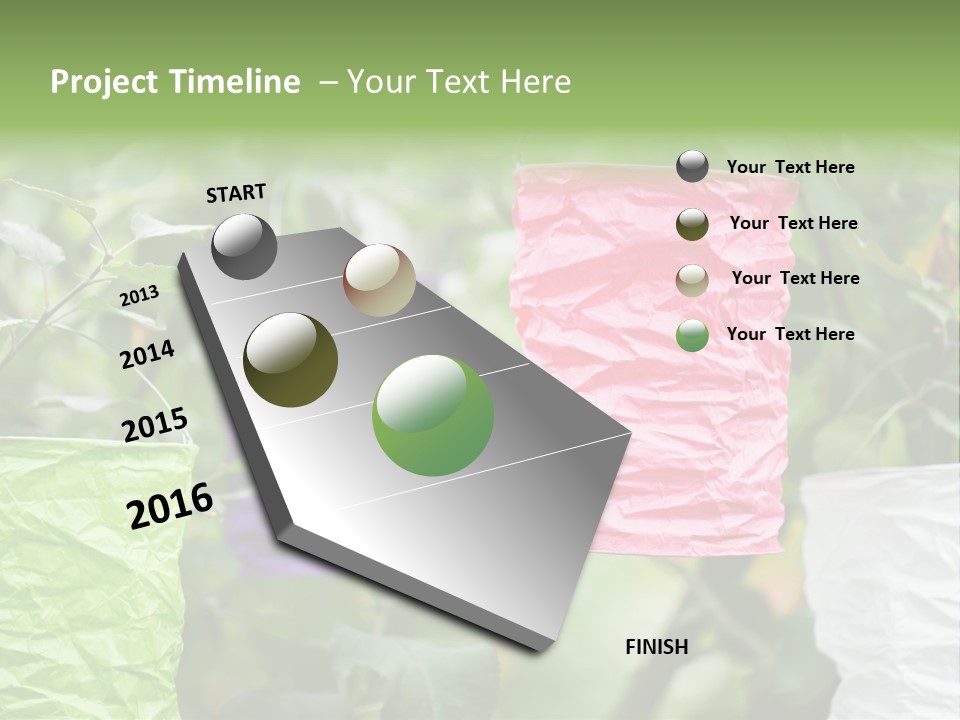 A Group Of Colorful Paper Wrapped In Pink, Purple, And Green PowerPoint Template