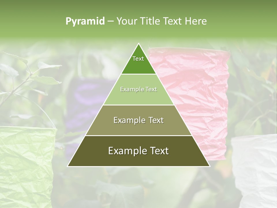 A Group Of Colorful Paper Wrapped In Pink, Purple, And Green PowerPoint Template