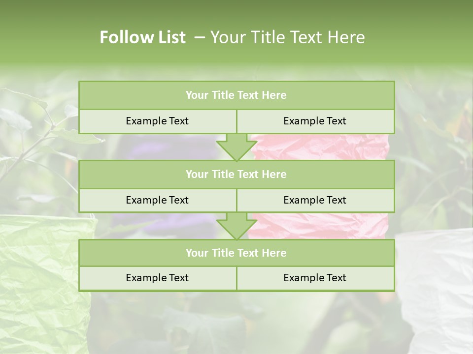 A Group Of Colorful Paper Wrapped In Pink, Purple, And Green PowerPoint Template