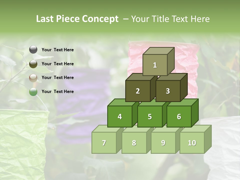 A Group Of Colorful Paper Wrapped In Pink, Purple, And Green PowerPoint Template