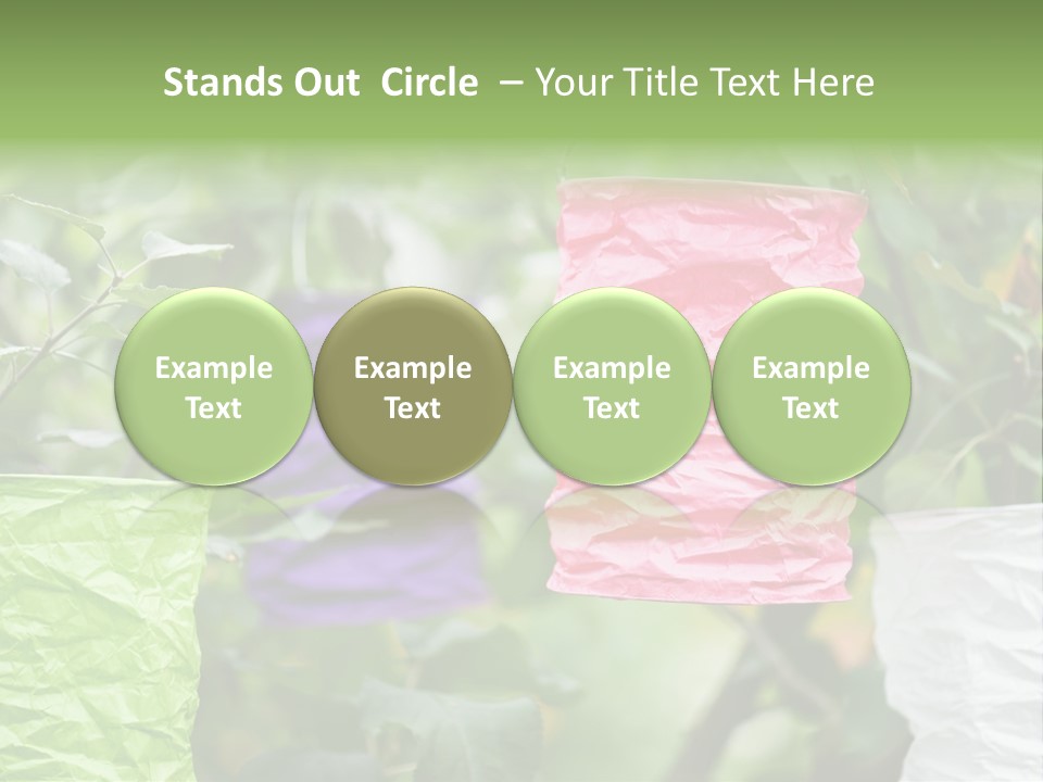 A Group Of Colorful Paper Wrapped In Pink, Purple, And Green PowerPoint Template