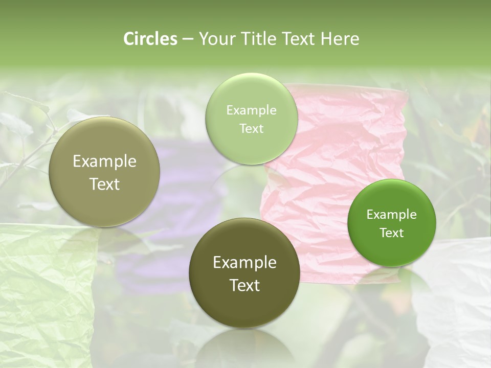 A Group Of Colorful Paper Wrapped In Pink, Purple, And Green PowerPoint Template