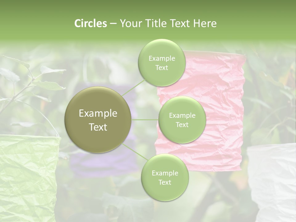 A Group Of Colorful Paper Wrapped In Pink, Purple, And Green PowerPoint Template