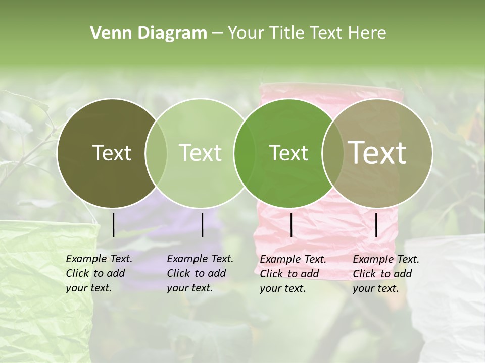 A Group Of Colorful Paper Wrapped In Pink, Purple, And Green PowerPoint Template