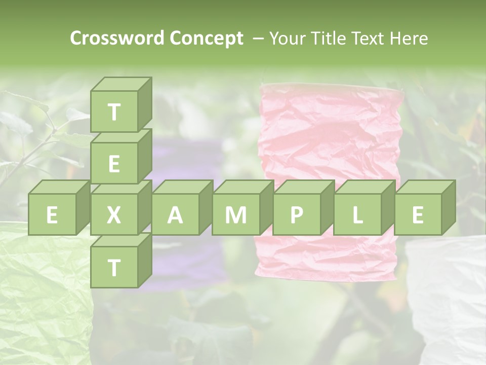 A Group Of Colorful Paper Wrapped In Pink, Purple, And Green PowerPoint Template