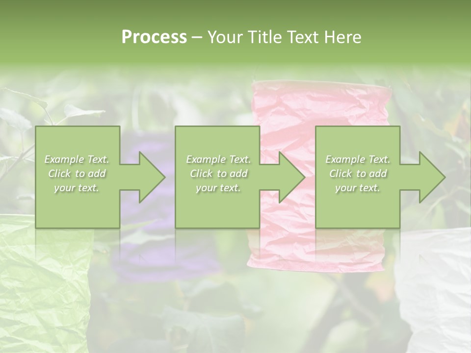 A Group Of Colorful Paper Wrapped In Pink, Purple, And Green PowerPoint Template