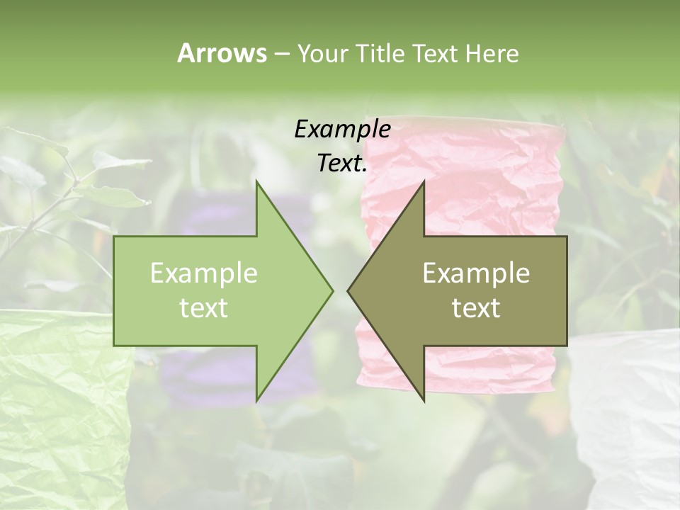 A Group Of Colorful Paper Wrapped In Pink, Purple, And Green PowerPoint Template