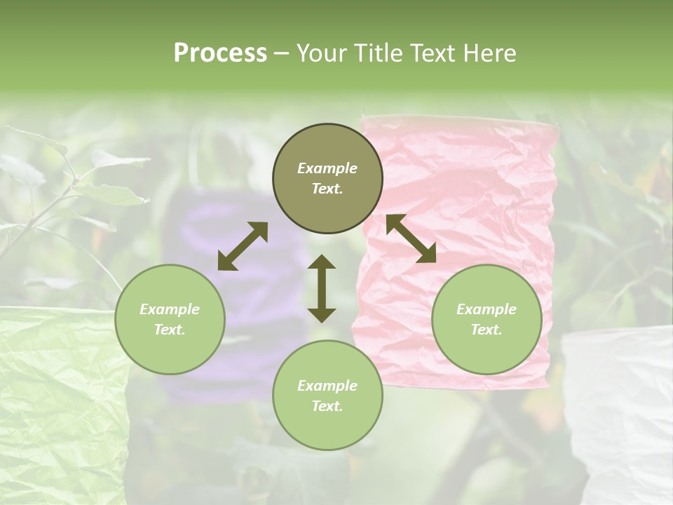 A Group Of Colorful Paper Wrapped In Pink, Purple, And Green PowerPoint Template