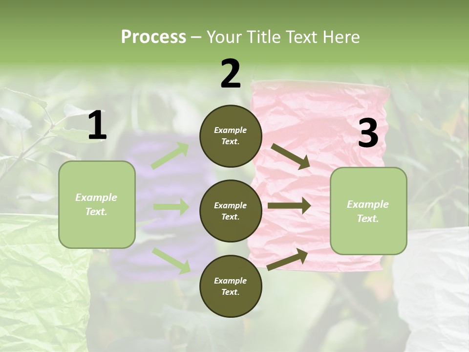 A Group Of Colorful Paper Wrapped In Pink, Purple, And Green PowerPoint Template