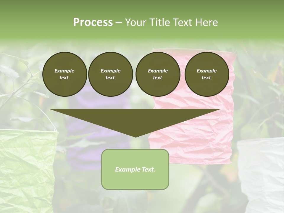 A Group Of Colorful Paper Wrapped In Pink, Purple, And Green PowerPoint Template