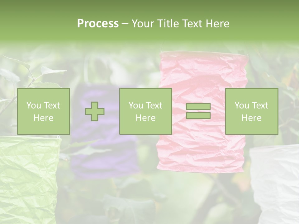 A Group Of Colorful Paper Wrapped In Pink, Purple, And Green PowerPoint Template