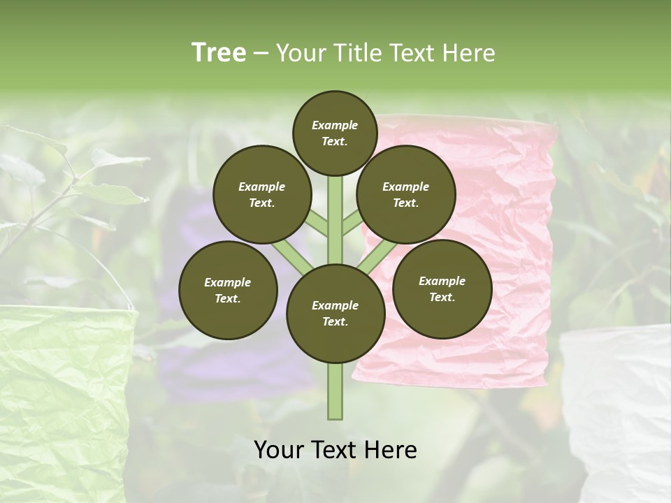 A Group Of Colorful Paper Wrapped In Pink, Purple, And Green PowerPoint Template