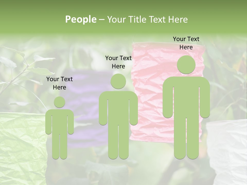 A Group Of Colorful Paper Wrapped In Pink, Purple, And Green PowerPoint Template