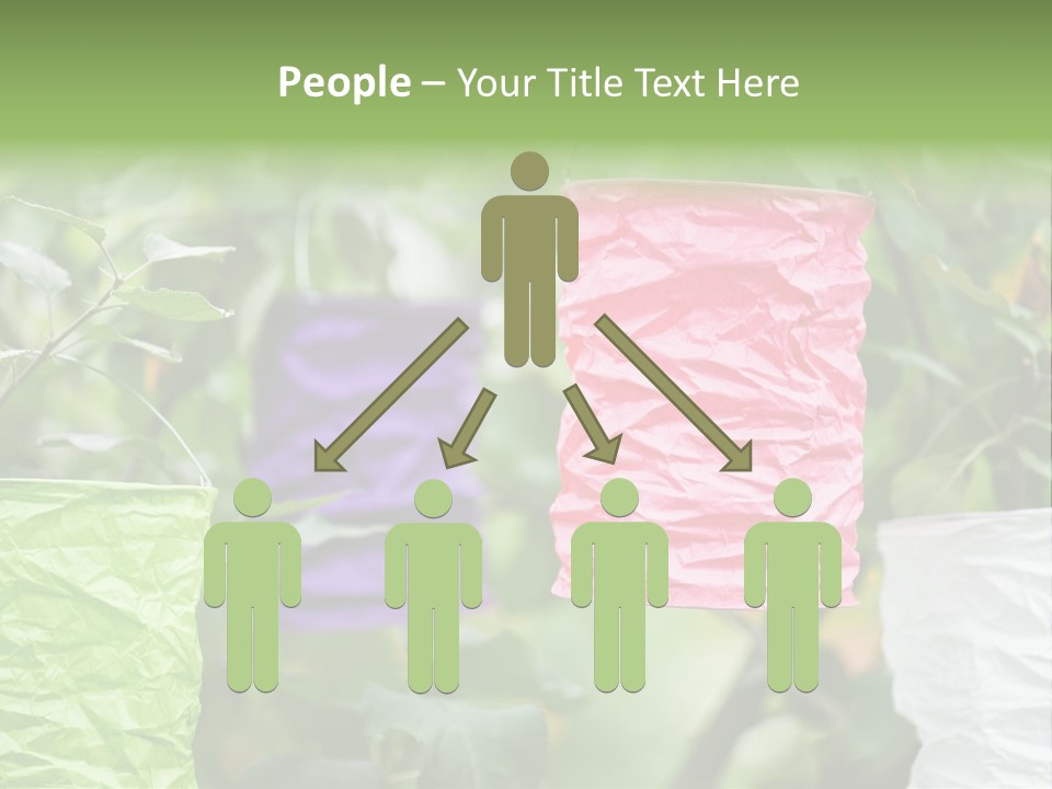 A Group Of Colorful Paper Wrapped In Pink, Purple, And Green PowerPoint Template