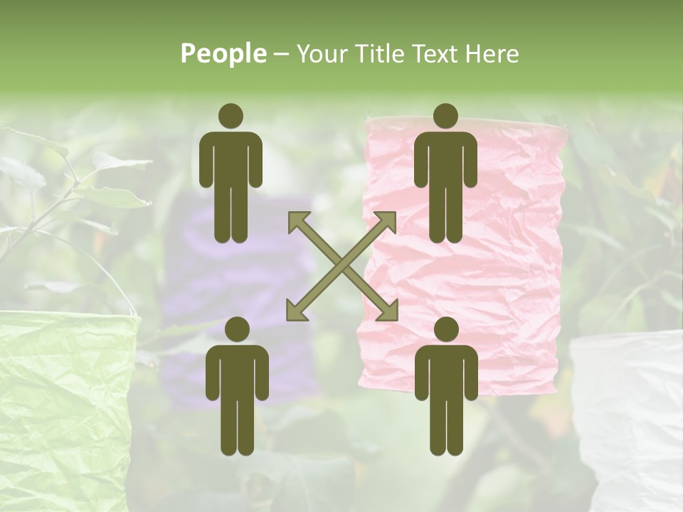 A Group Of Colorful Paper Wrapped In Pink, Purple, And Green PowerPoint Template
