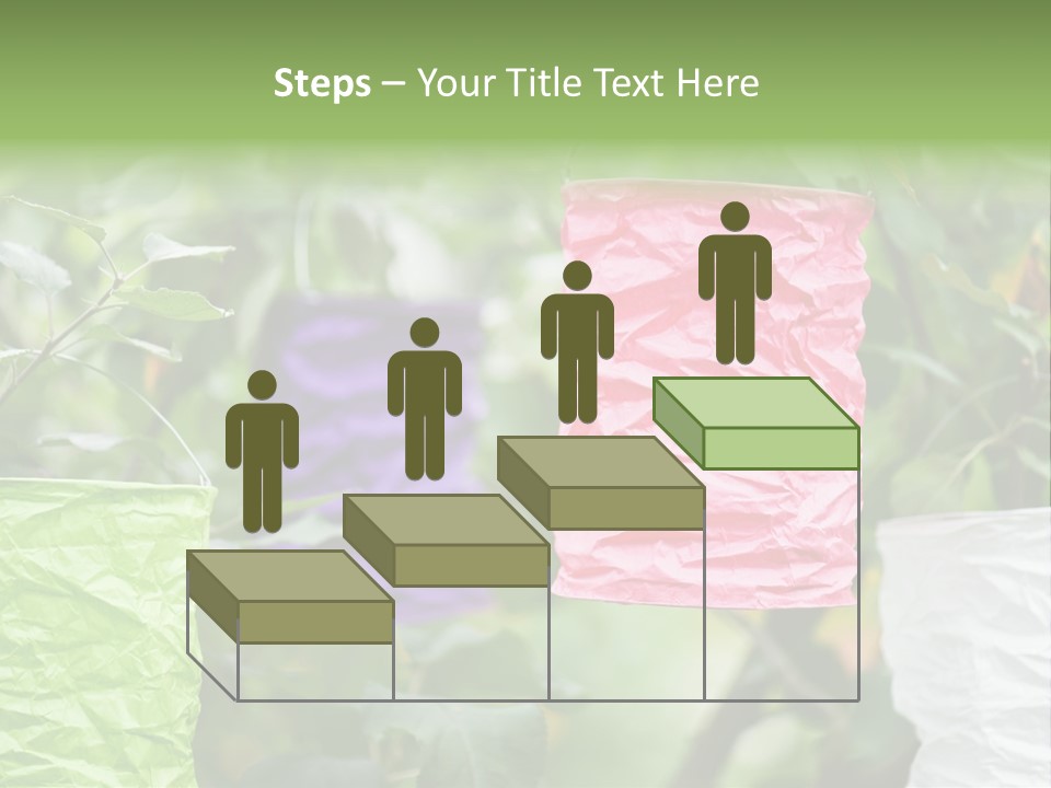 A Group Of Colorful Paper Wrapped In Pink, Purple, And Green PowerPoint Template