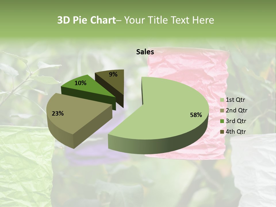 A Group Of Colorful Paper Wrapped In Pink, Purple, And Green PowerPoint Template