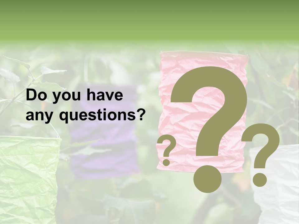 A Group Of Colorful Paper Wrapped In Pink, Purple, And Green PowerPoint Template