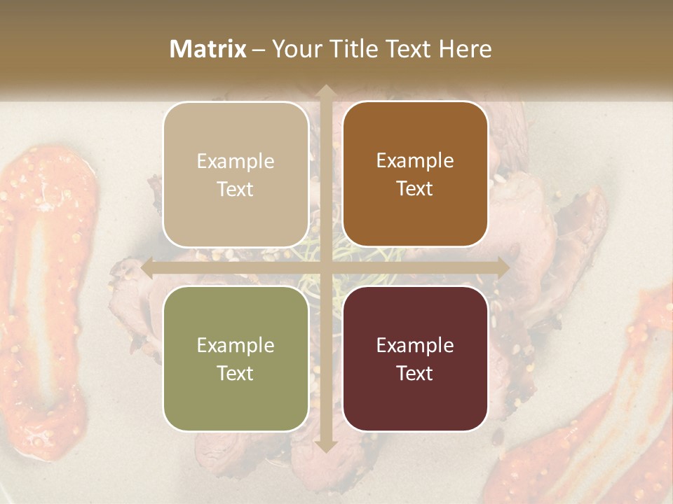 A Plate Of Meat With Sauce On The Side PowerPoint Template