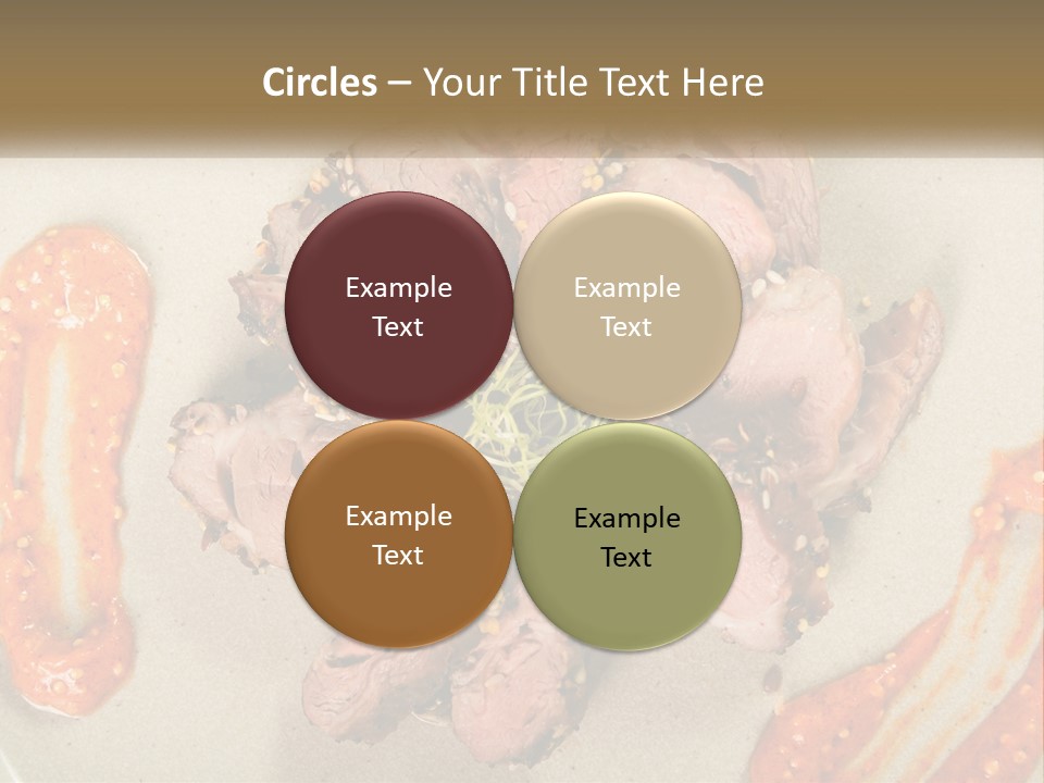 A Plate Of Meat With Sauce On The Side PowerPoint Template
