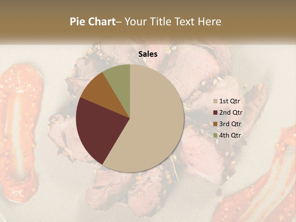A Plate Of Meat With Sauce On The Side PowerPoint Template