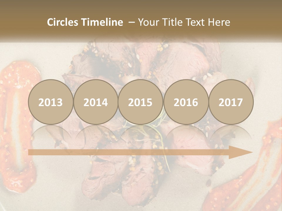 A Plate Of Meat With Sauce On The Side PowerPoint Template