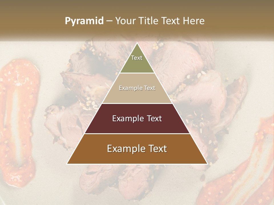 A Plate Of Meat With Sauce On The Side PowerPoint Template