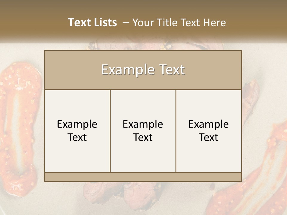 A Plate Of Meat With Sauce On The Side PowerPoint Template