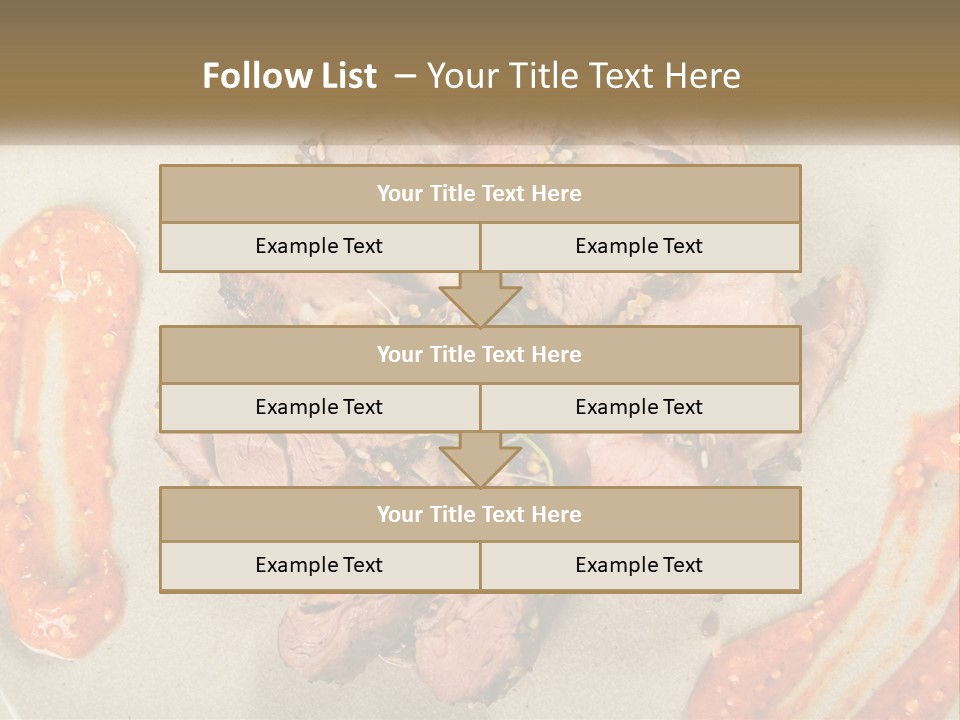 A Plate Of Meat With Sauce On The Side PowerPoint Template
