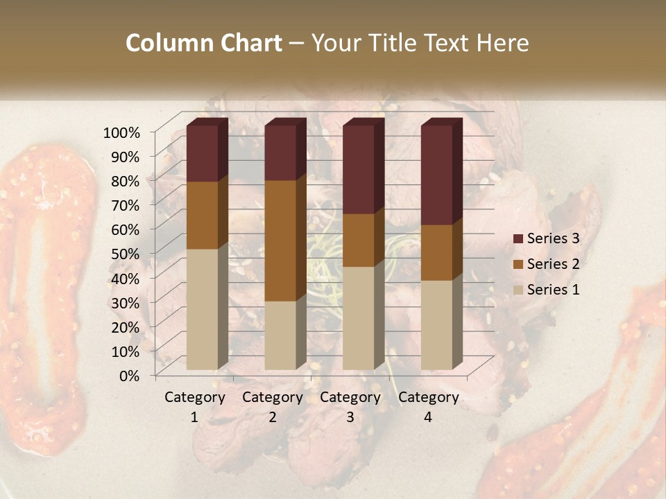 A Plate Of Meat With Sauce On The Side PowerPoint Template