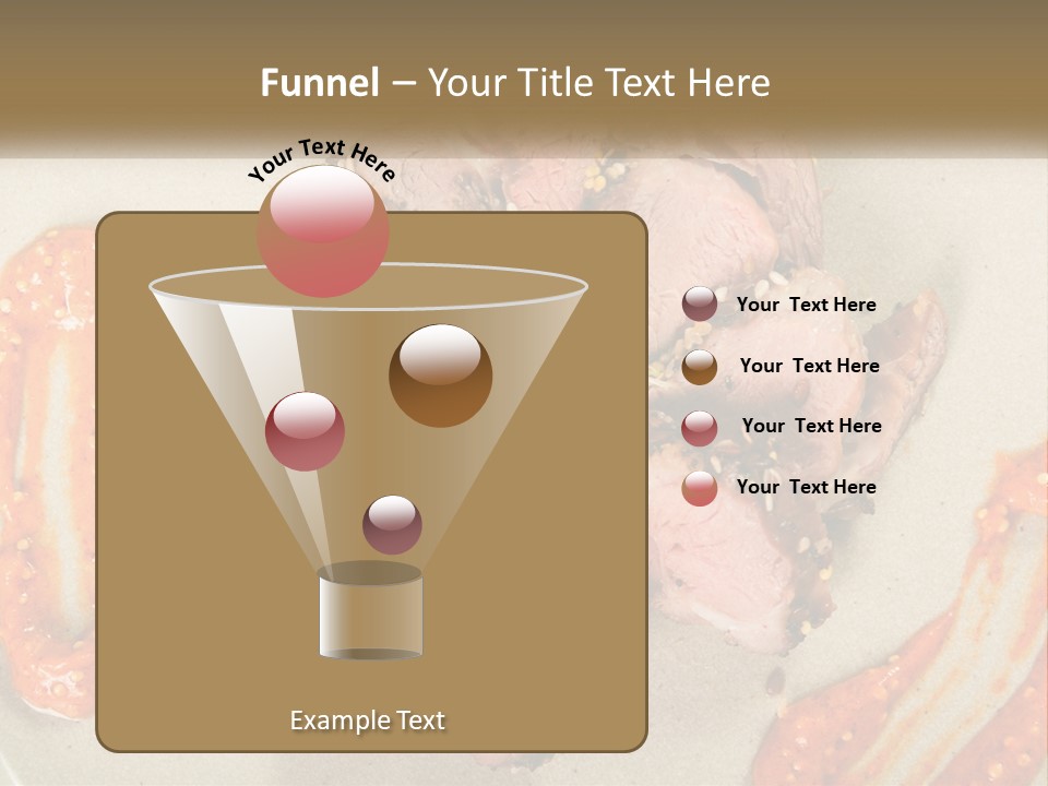 A Plate Of Meat With Sauce On The Side PowerPoint Template