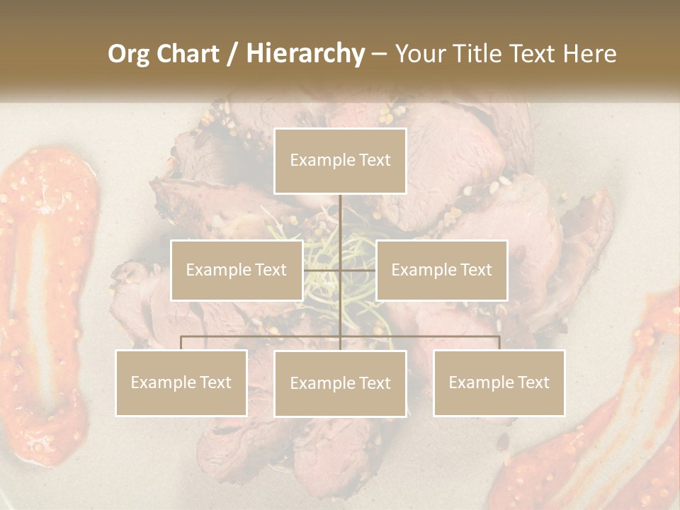 A Plate Of Meat With Sauce On The Side PowerPoint Template