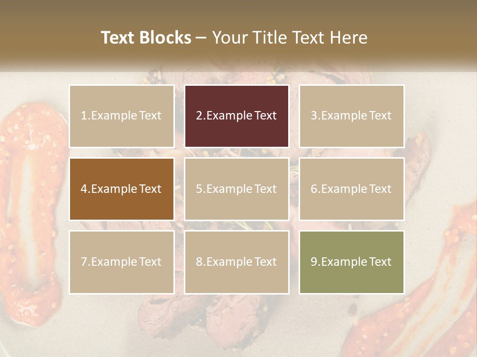 A Plate Of Meat With Sauce On The Side PowerPoint Template