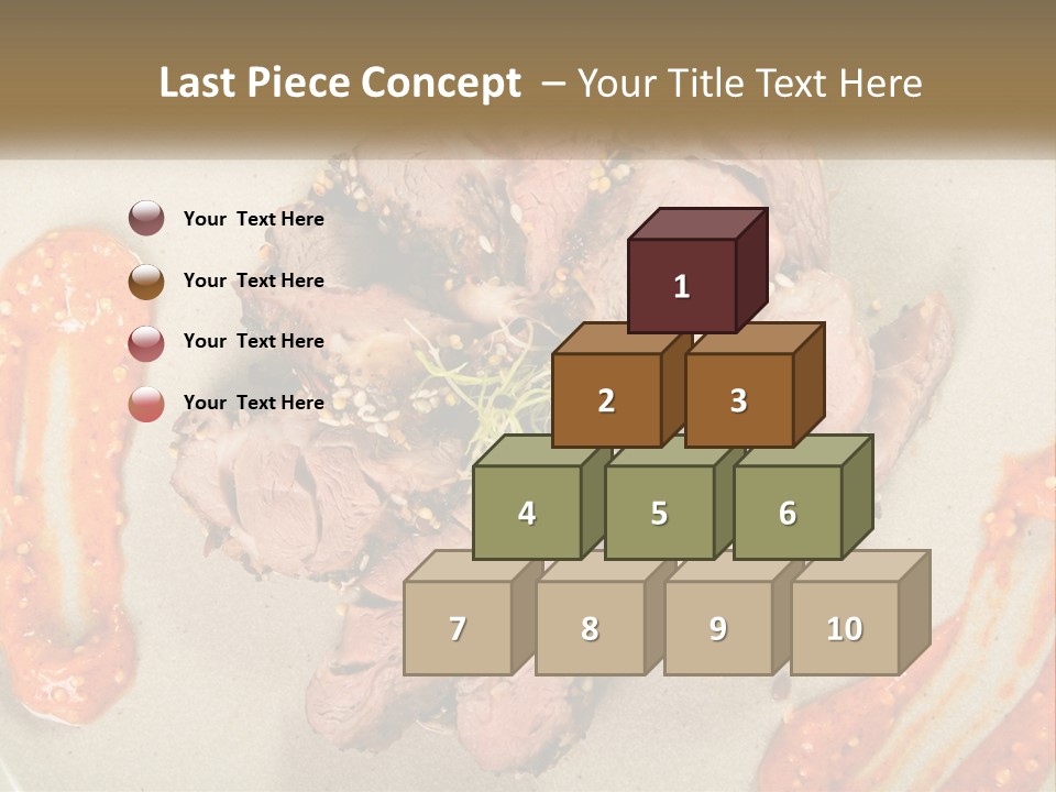 A Plate Of Meat With Sauce On The Side PowerPoint Template