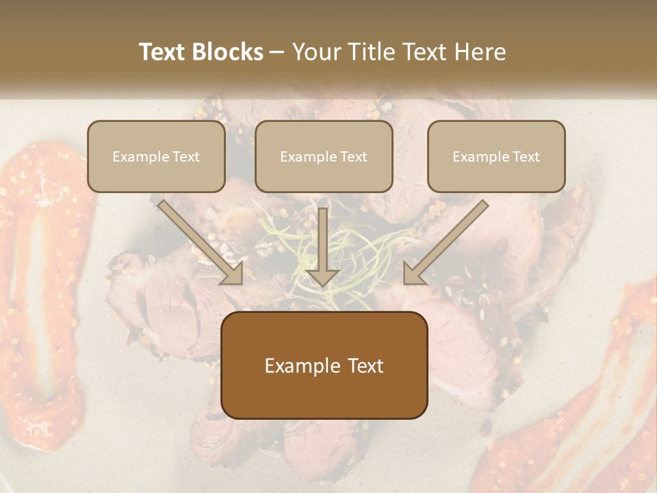 A Plate Of Meat With Sauce On The Side PowerPoint Template